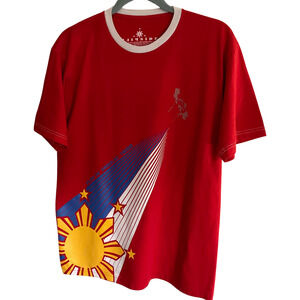 Flipside Men's T-Shirt Large Red‎ Cotton Graphic Design